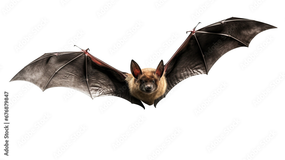 Flying bat isolated on transparent background, image with background ...
