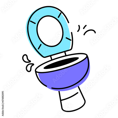Here’s a doodle icon of toilet seat 