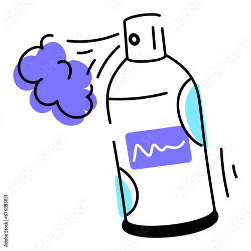 A doodle icon of room spray 