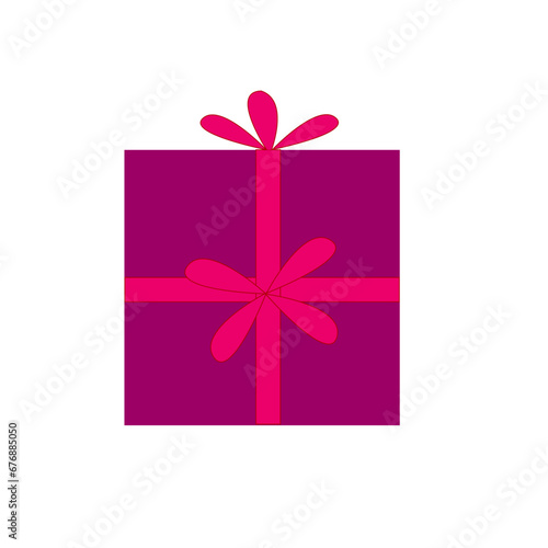 Dark,pink gift box illustration vector,cristmas gift box .