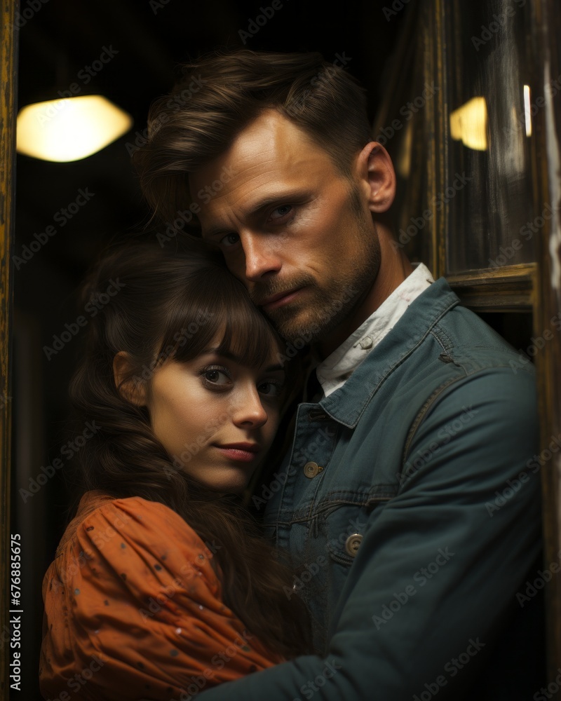 a sensual cimnematic portrait of lovers