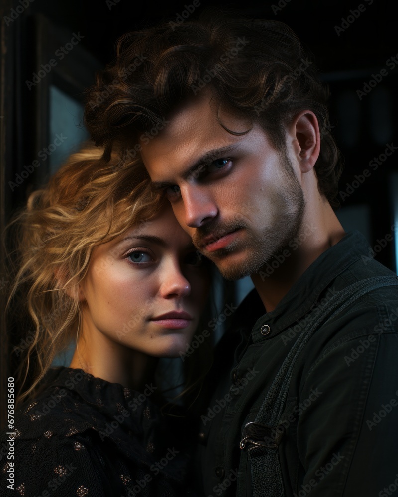 artistic portrait of lovers artistic portrait of lovers