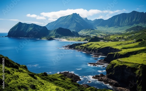 Mountain Landscape Island panorama