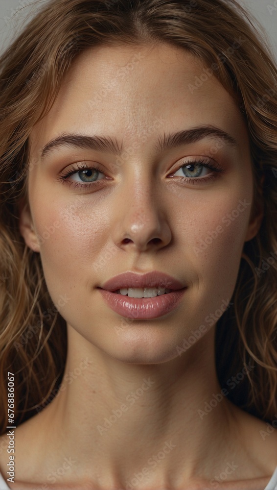 Fototapeta premium Instagram Chic: Portrait of Joyful Woman
