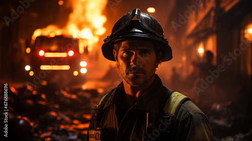 Firefighter portrait.