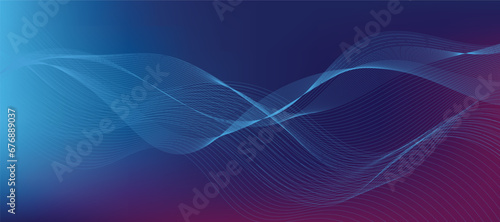 Abstract Waving Technology Background Design. © VectorStockStuff