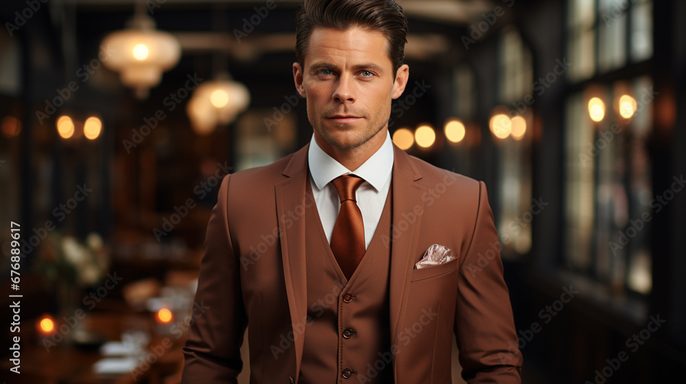 Man in wedding suit. Man in wedding suit.