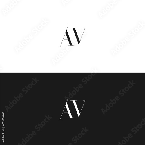 AV logo. A V design. White AV letter. AV, A V letter logo design. Initial letter AV linked circle uppercase monogram logo. A V letter logo vector design. 