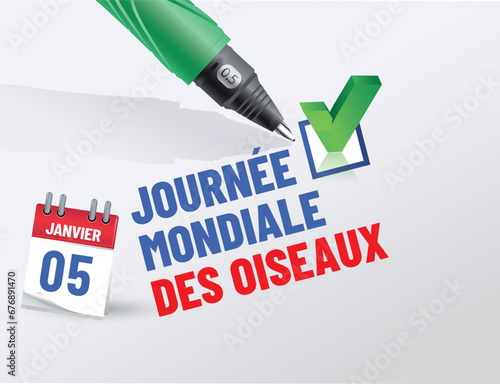 Journée mondiale des oiseaux le 5 janvier