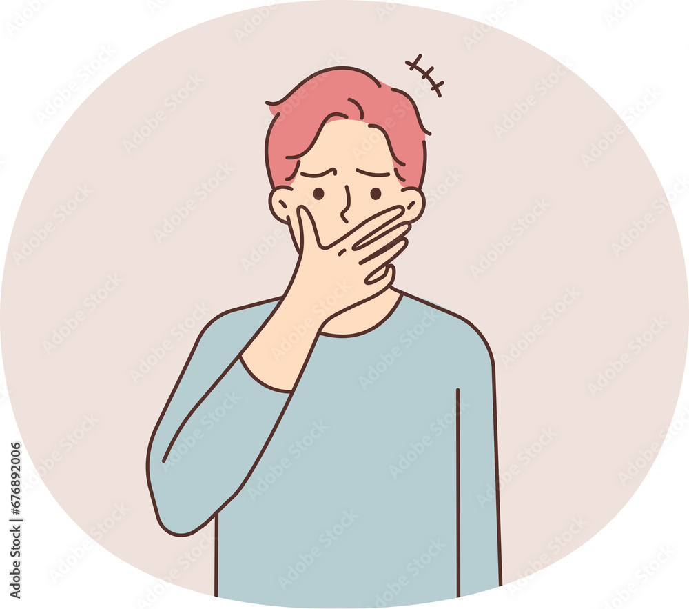 Confused man shocked with unbelievable news Confused man shocked with unbelievable news