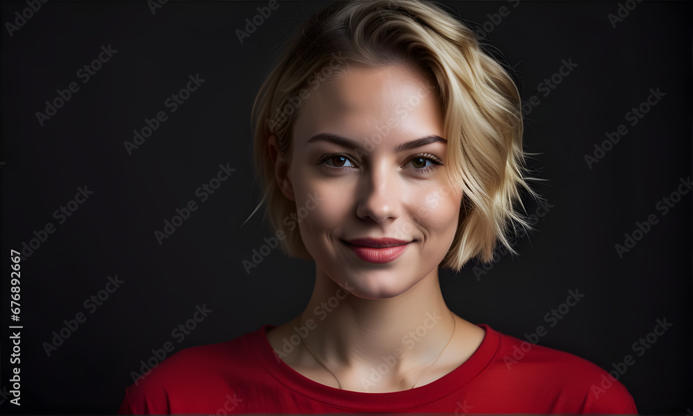 Beautiful blonde model woman posing for photo Beautiful blonde model woman posing for photo