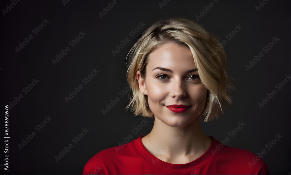 Beautiful blonde model woman posing for photo Beautiful blonde model woman posing for photo