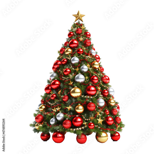 PNG of a Christmas tree with a transparent background.
