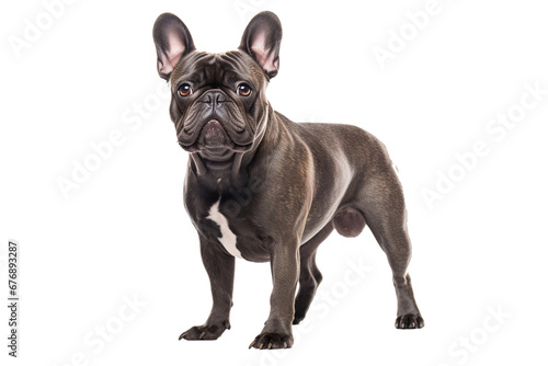 Franch Bulldog isolated on transparent background PNG.