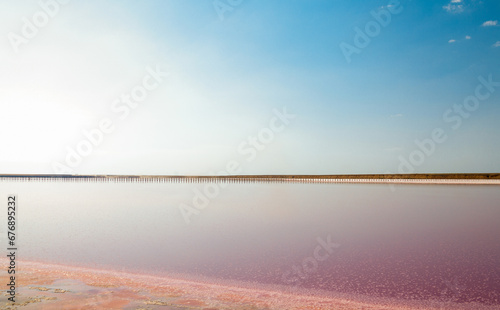 Fototapeta Naklejka Na Ścianę i Meble -  Henichesk lake in Ukraine.