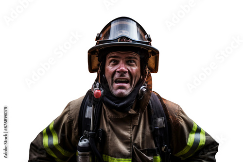 Heroic Efforts Against Fire Isolated on transparent background © rzrstudio