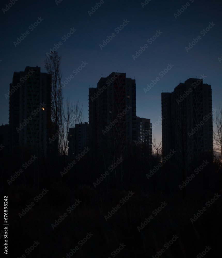 Blackout in Kyiv. War in Ukraine.