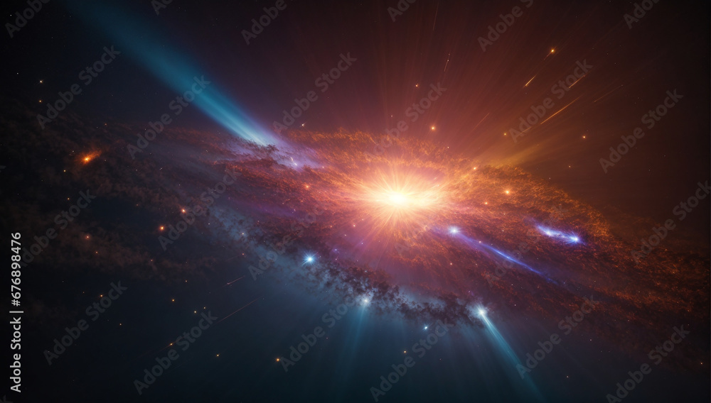 Intense and radiant gamma-ray burst, releasing a burst of high-energy radiation - AI Generative Intense and radiant gamma-ray burst, releasing a burst of high-energy radiation - AI Generative