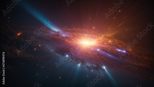 Intense and radiant gamma-ray burst, releasing a burst of high-energy radiation - AI Generative