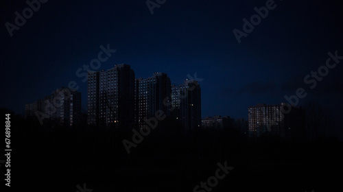 Blackout in Kyiv. War in Ukraine.
