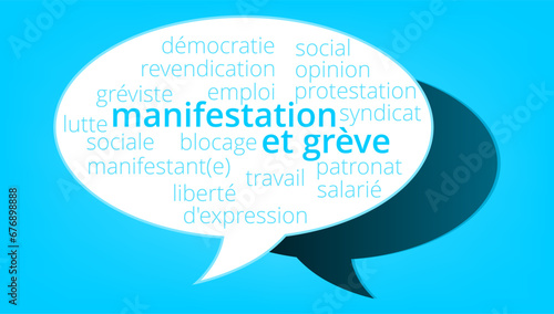 Nuage de Mots Manifestation et Grève v11