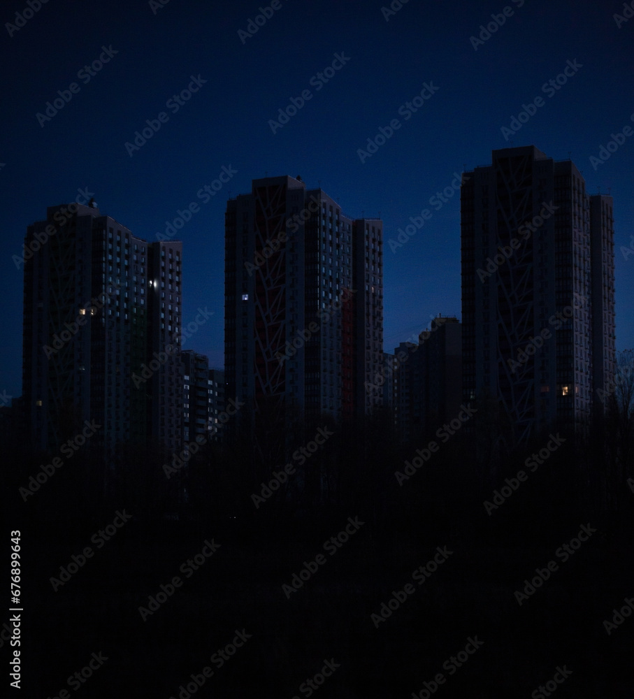 Blackout in Kyiv. War in Ukraine.