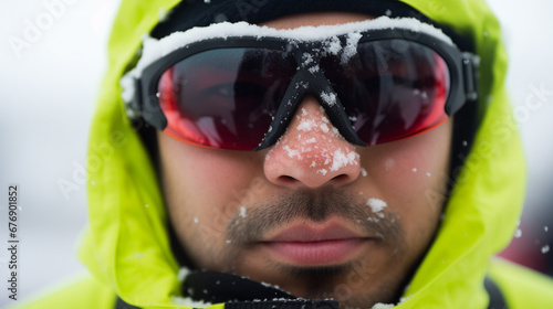 young man in yellow jacket,...