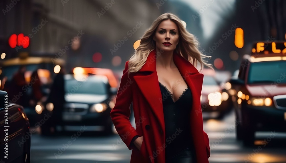 woman walking in the city woman walking in the city