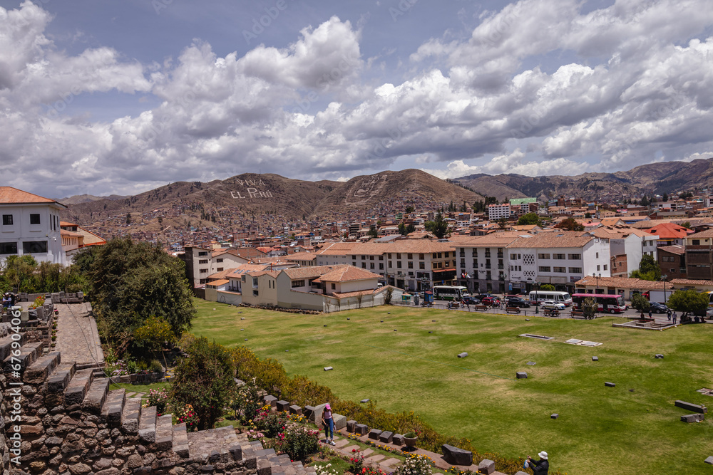 Prédio histórico na cidade de Cusco, Peru