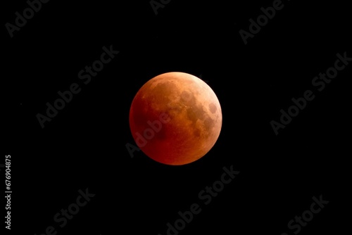 November 2022 Lunar Eclipse in the dark sky
