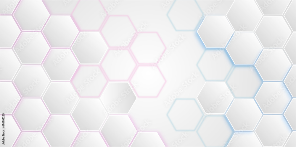 hexagon concept design abstract technology background vector