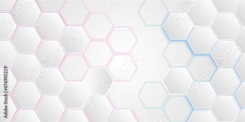 hexagon concept design abstract technology background vector