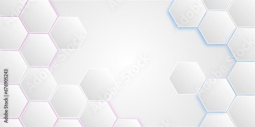 hexagon concept design abstract technology background vector