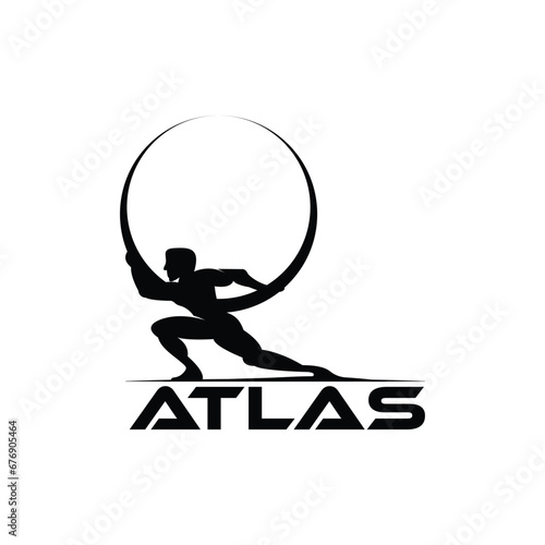 Atlas holding Globe Logo Design