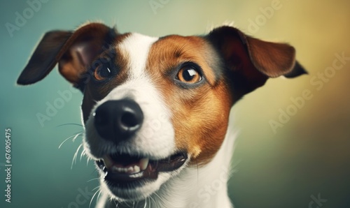 a jack russell terrier face close up, Generative AI © Visual Vortex
