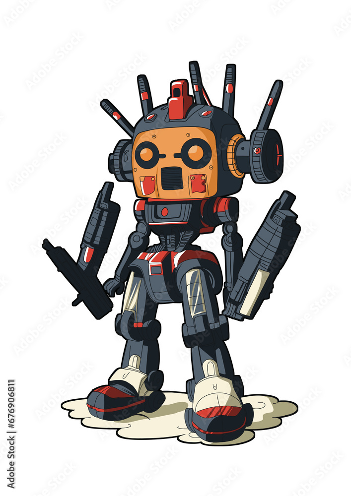 orange robot cyborg orange robot cyborg
