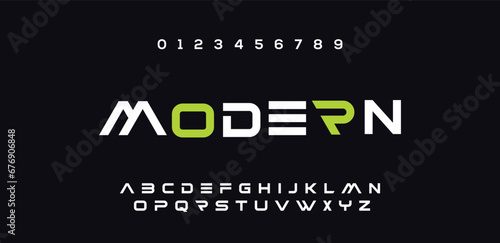 Modern urban alphabet fonts. Typography sport, technology, fashion, digital, future creative logo font. vector illustration