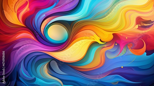 Colorful swirls background © Vuqar