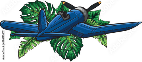 Illustration of ww2 plane vector