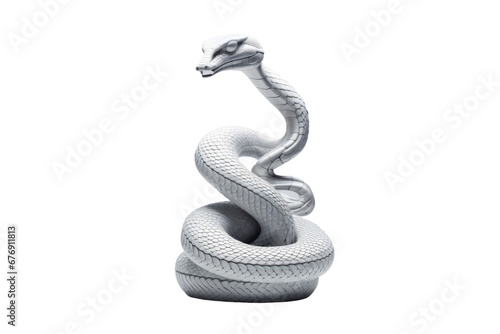 Silver cobra statue in Japanese art style