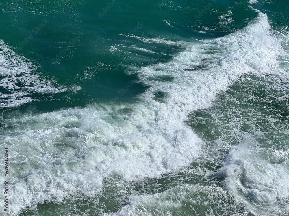 Sea stormy waves with splashes and foam. Sea stormy waves with splashes and foam.