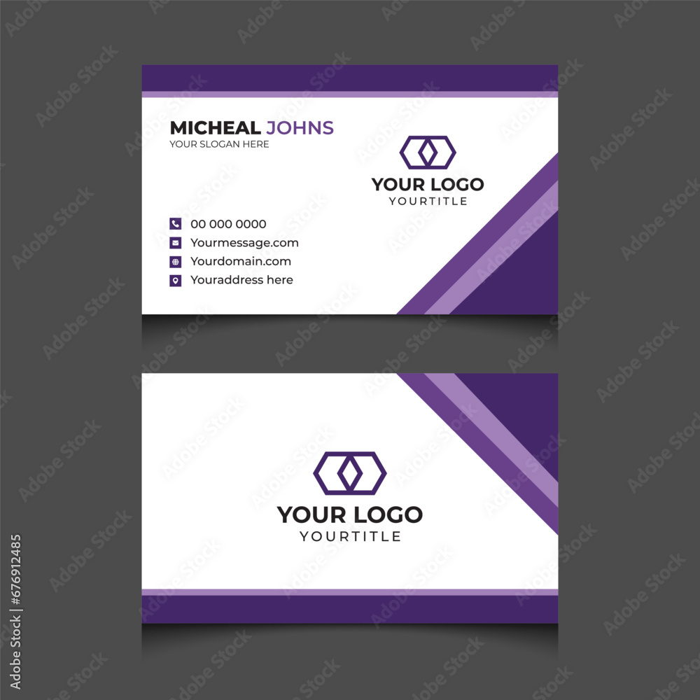 minimal creative business card design vector template minimal creative business card design vector template