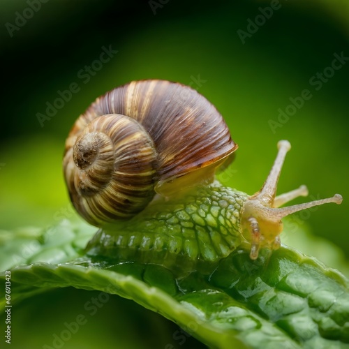 snail on a leaf