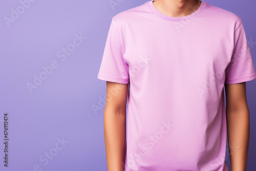 Classic Crewneck T-shirt mockup with model