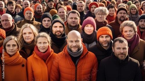 group of people in winter clothes