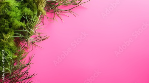 Seaweed on pink background. © Yahor Shylau 