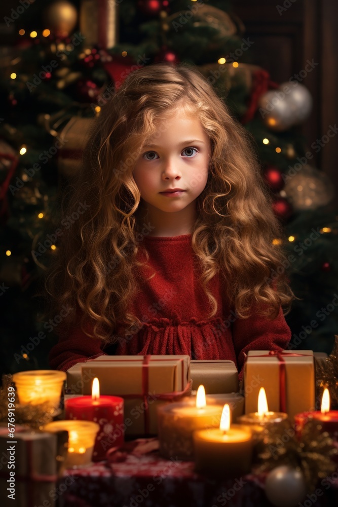 a little child during the holiday season a little child during the holiday season