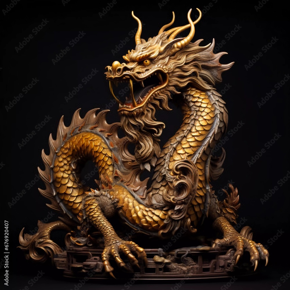 Golden dragon collection, AI generator