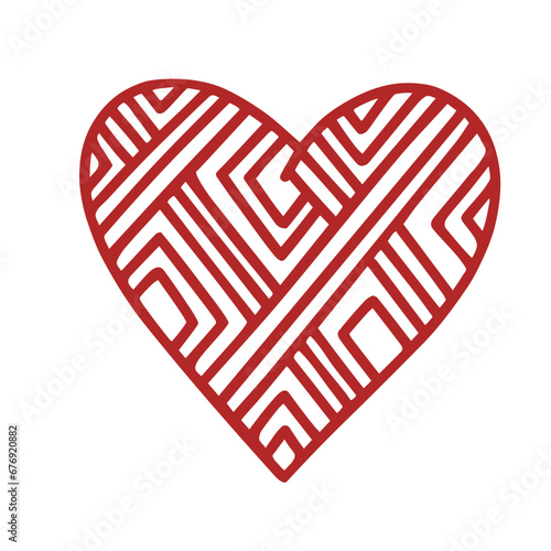 Heart drawing. Hand drawn illustration. 