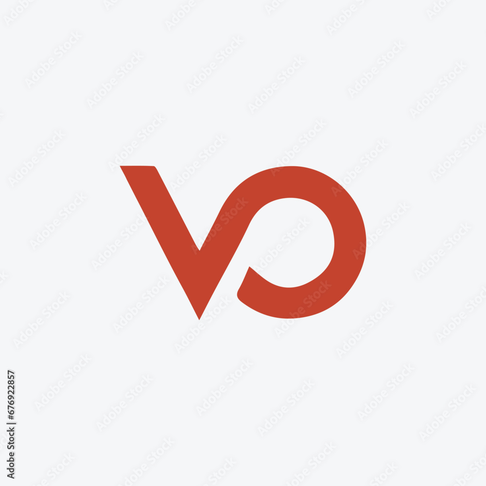 letters ov or vo text logo design vector format letters ov or vo text logo design vector format